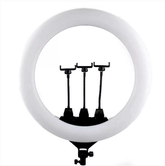 رینگ لایت 22 اینچی مدل RGB MJ56 به همراه سه پایه اورجینال