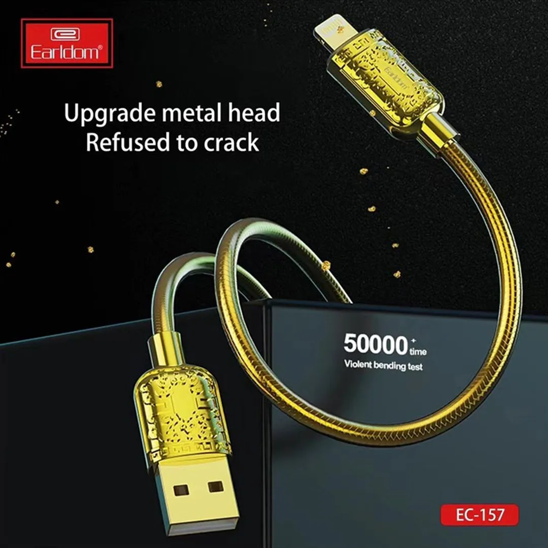 کابل دیتا و شارژ لایتنینگ ارلدوم مدل EC-157i