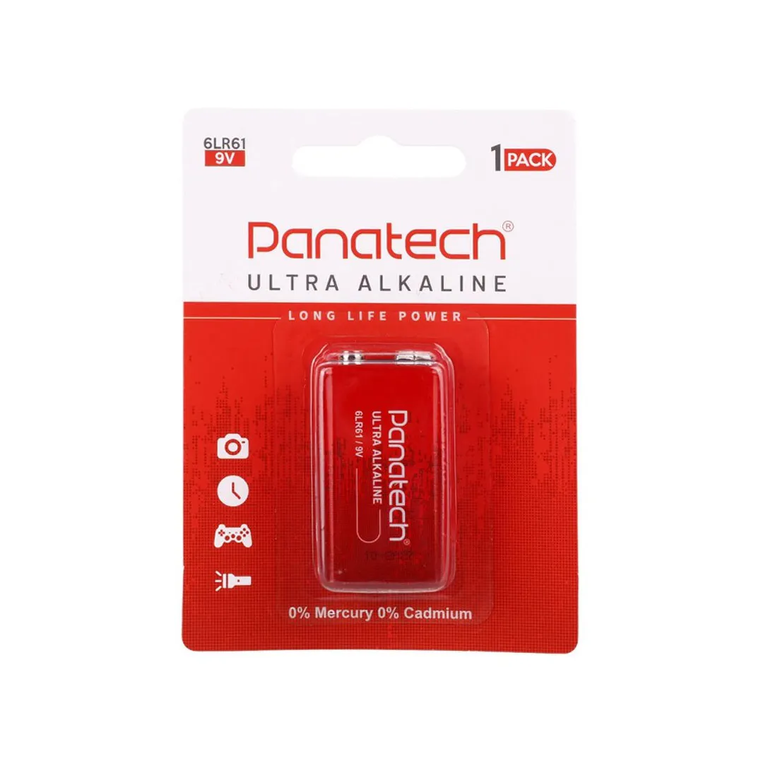 باتری کتابی آلکالاین پاناتک مدل 6LR61