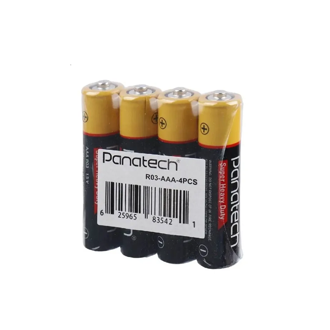 باتری نیم‌قلمی شیرینک پاناتک مدل R03P -بسته 4 عددی