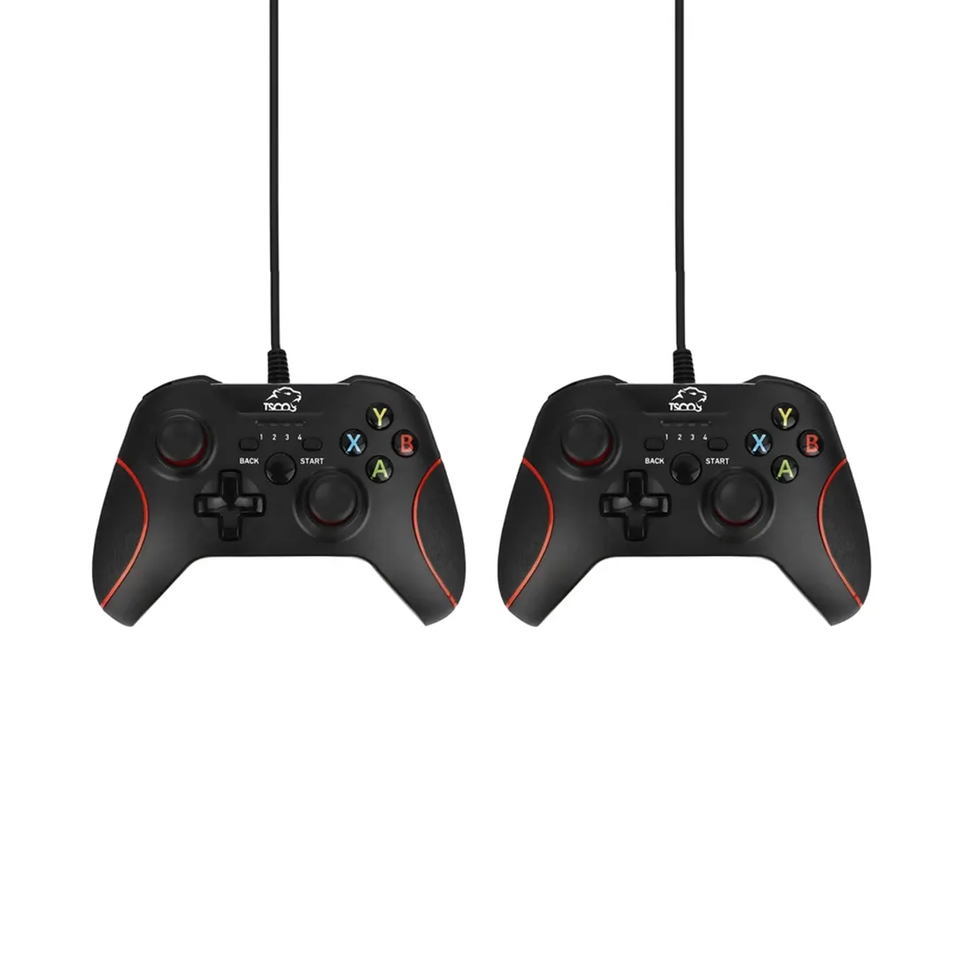 دسته بازی سیمی شوک دار دوتایی تسکو مدل TG120 X2