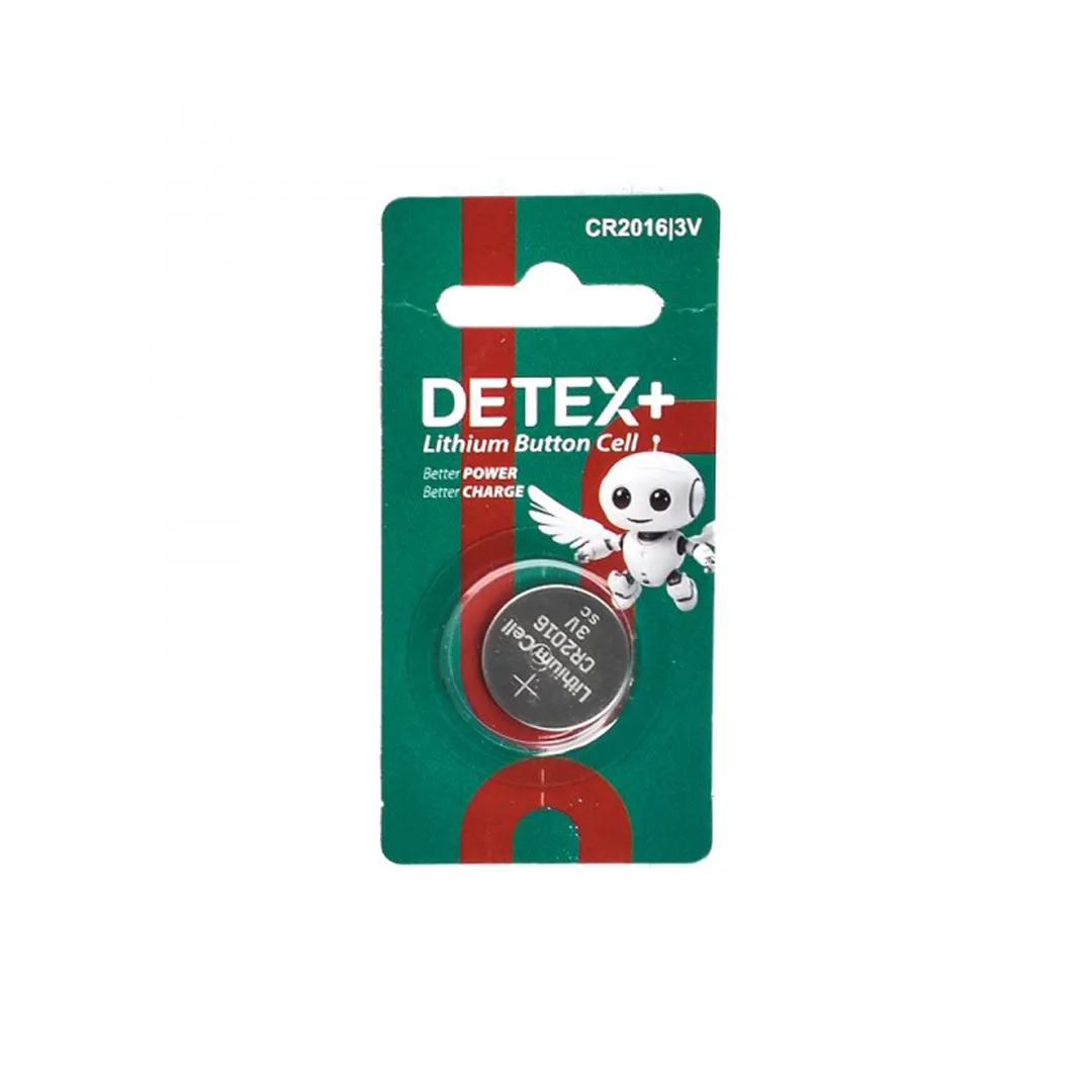 باتری لیتیومی سکه ای دتکس پلاس مدل CR2016 -کارتی 1 عددی