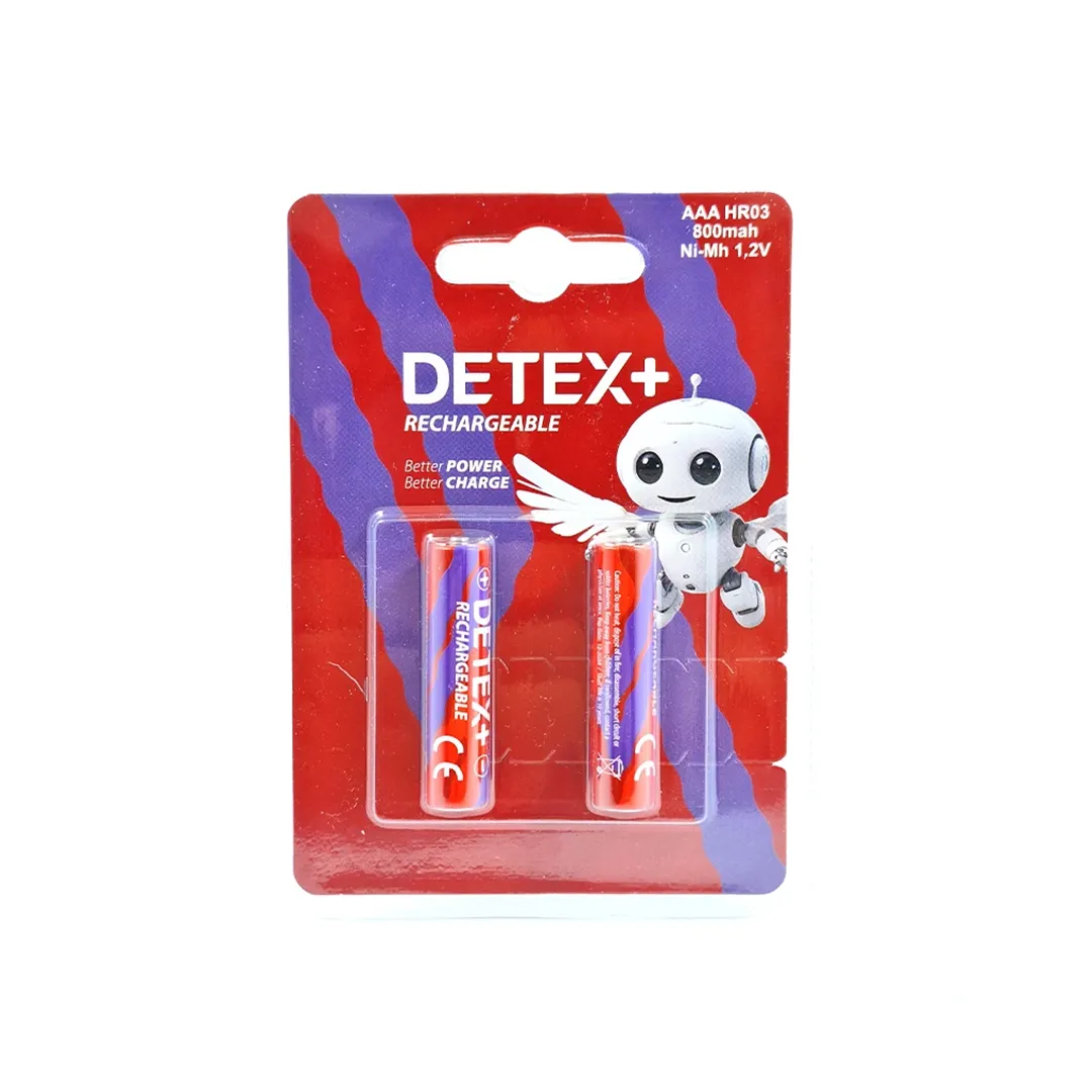 باتری نیم قلمی شارژی دتکس پلاس مدل hr03