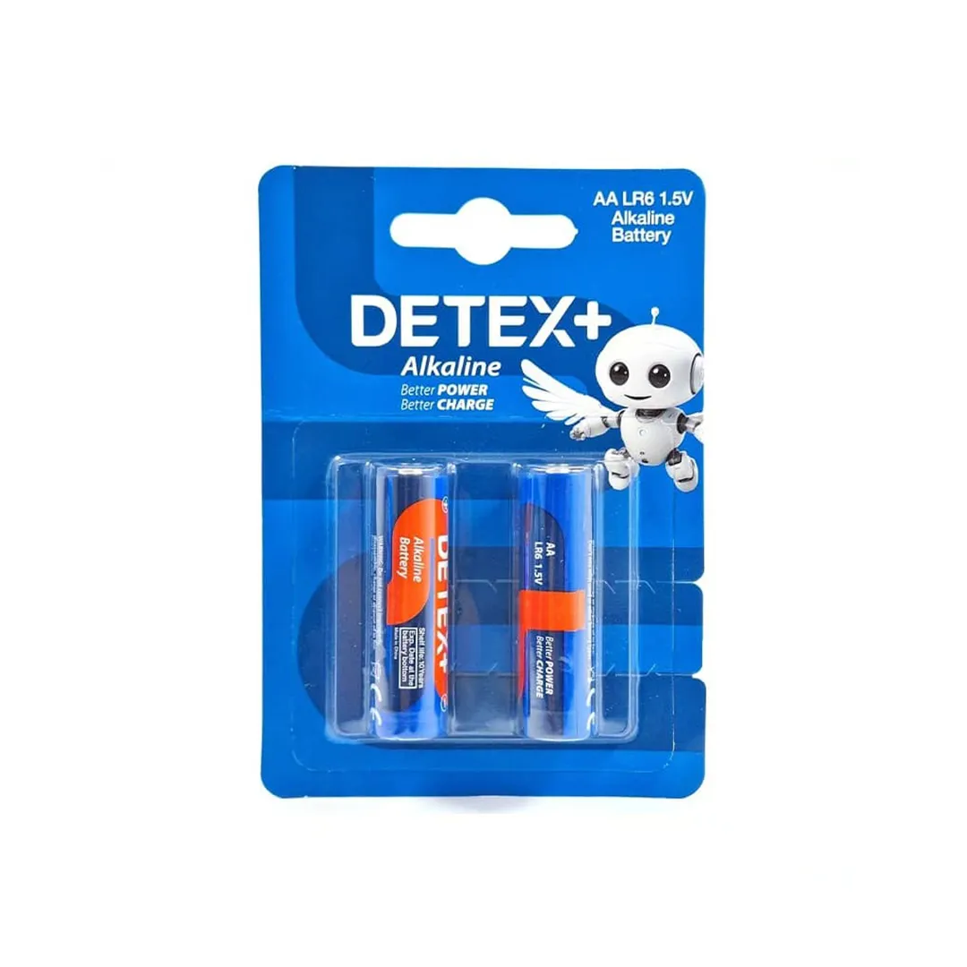 باتری قلمی آلکالاین دتکس پلاس مدل LR6 - بسته 2 عددی