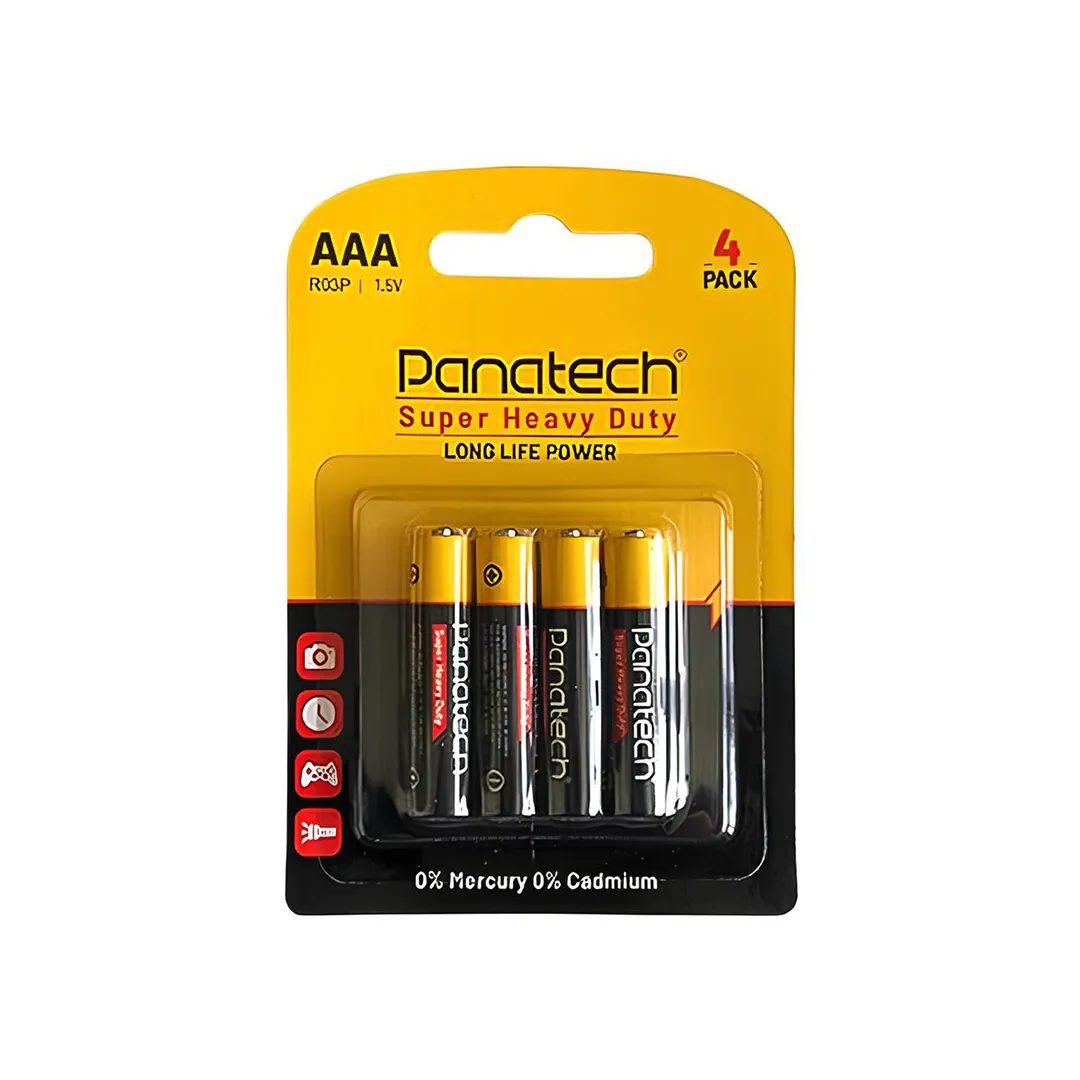 باتری نیم قلمی پاناتک مدل R03P - بسته 4 عددی