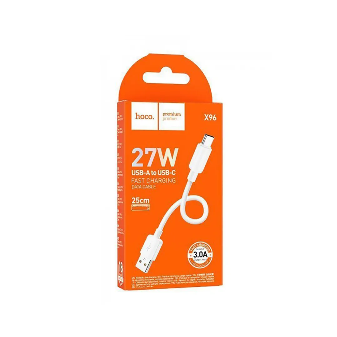کابل دیتا و شارژ 27 وات تایپ سی هوکو مدل X96